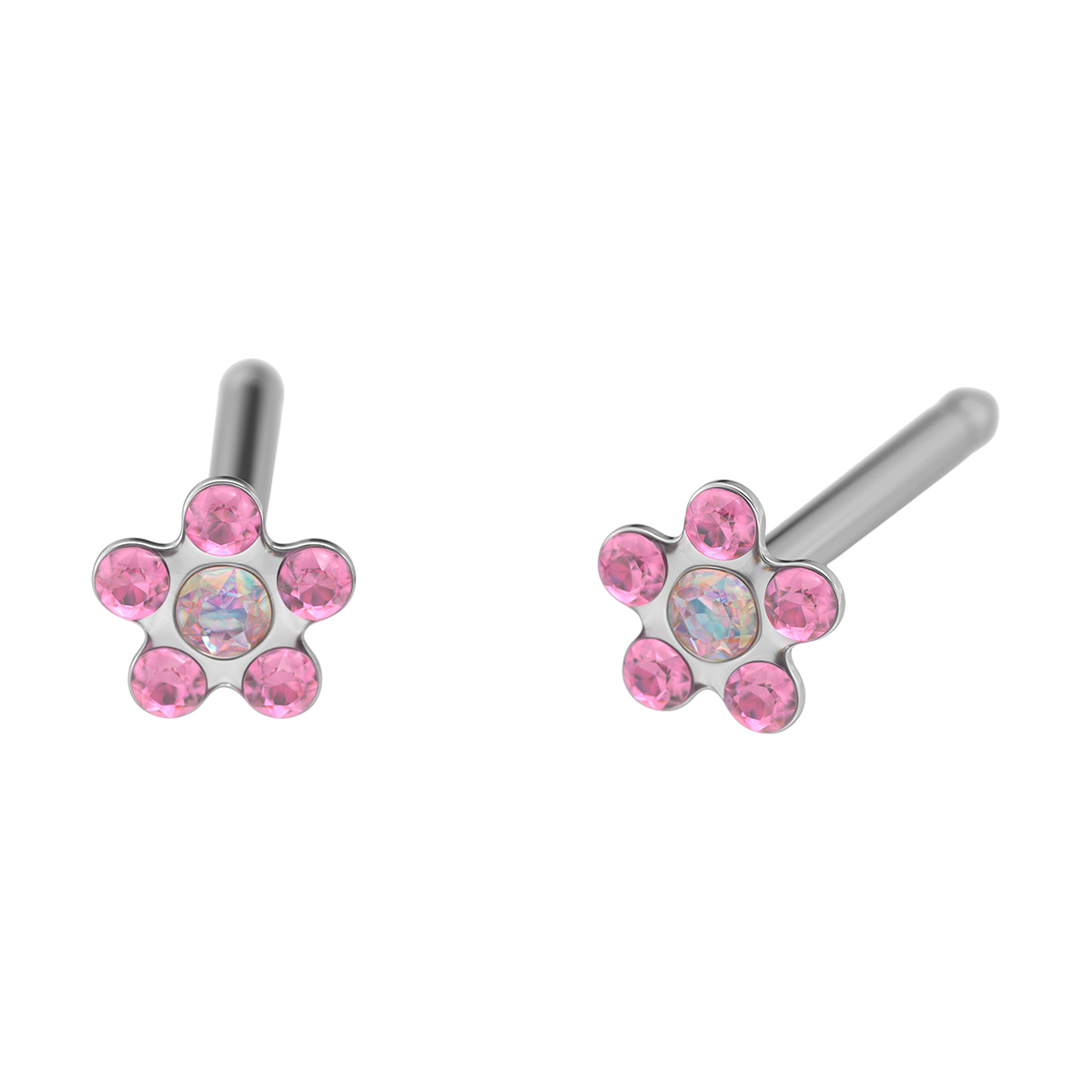 System 75 Kids line ear studs, white