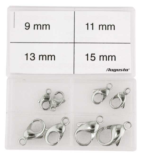 Assortment jewel clasps 9 - 15 mm Assortment jewel clasps 9 - 15 mm