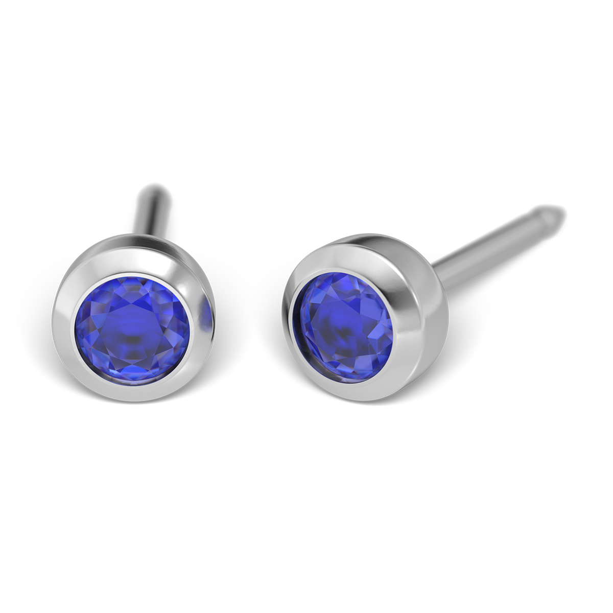 System 75 ear studs, white System 75 ear studs, white
