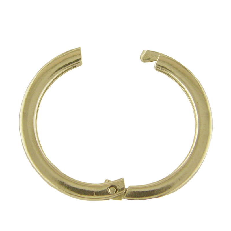 Ketten-Clip groß, rund, glatt, Silber