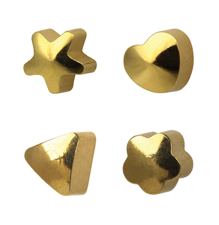 66336 Medico ear studs, yellow