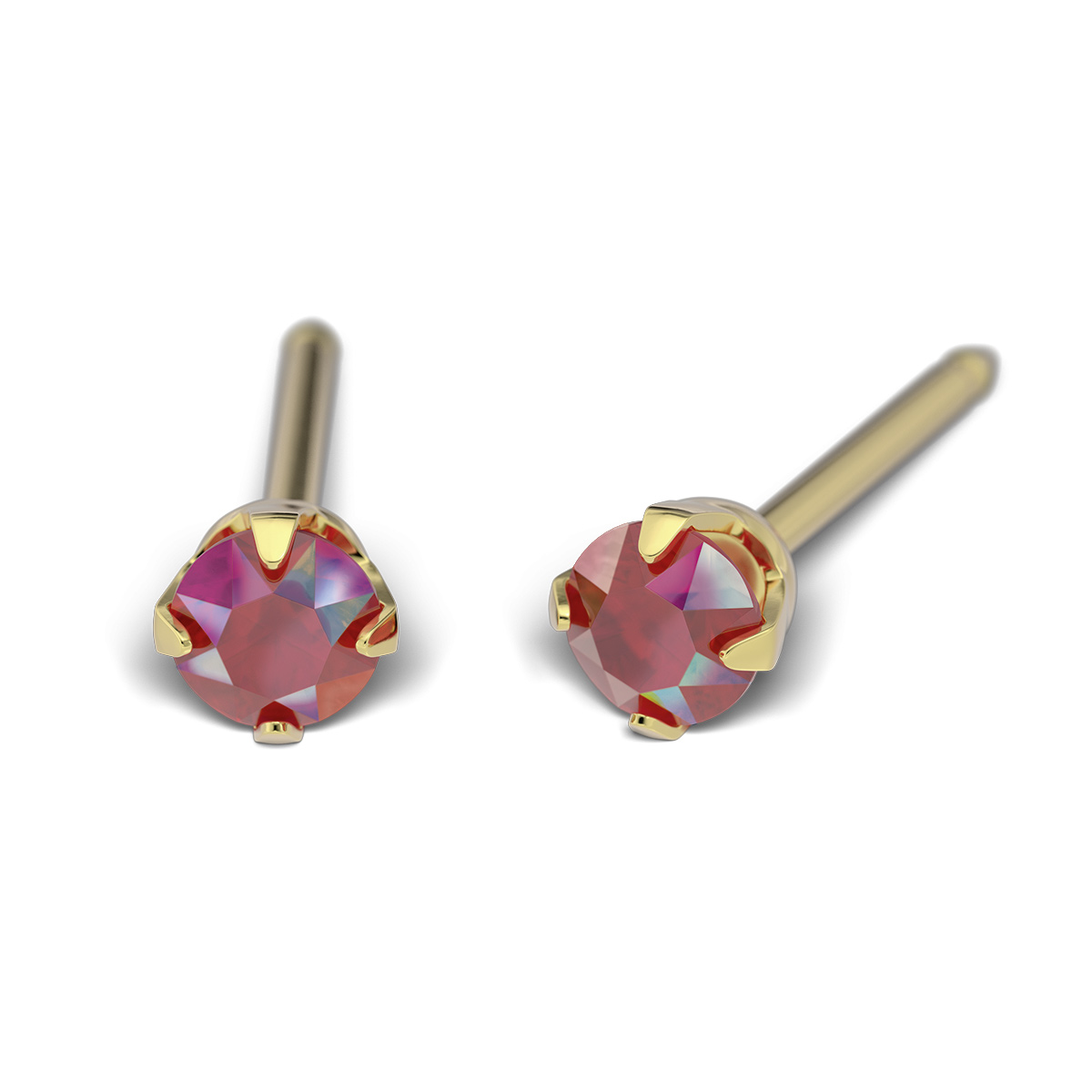 System 75 ear studs, gold plated