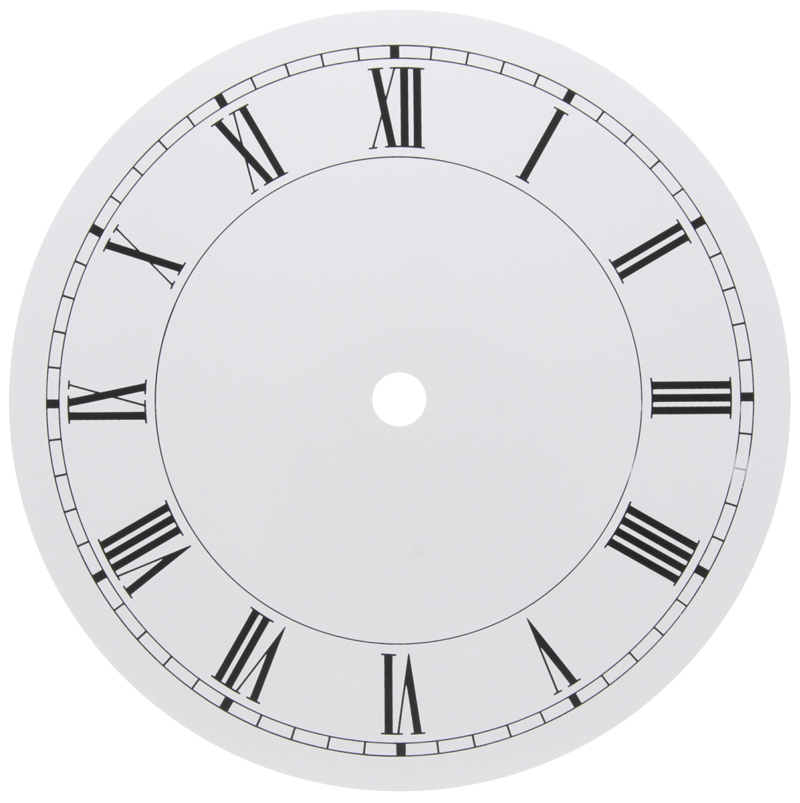 Quadrante con numeri romani, bianco, Ø 160 mm Quadrante con numeri romani, bianco, Ø 160 mm