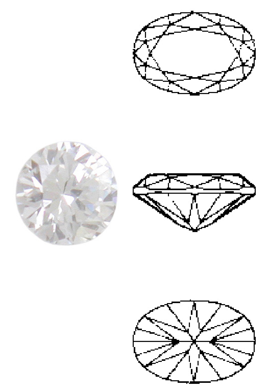 Cubic Zirkonia Tropfen weiß