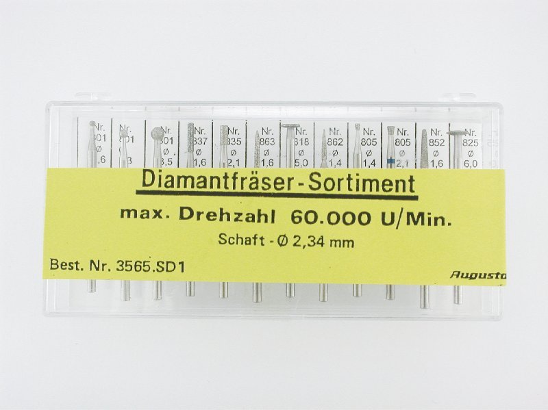 Assortment of diamond burs