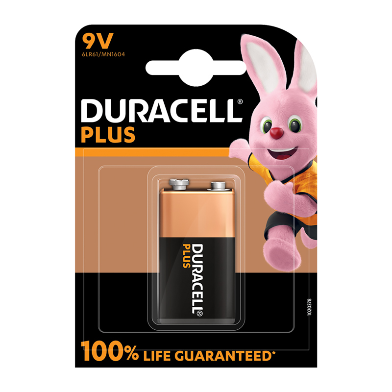 6LR61.DU Duracell Plus 9V Block Alkaline