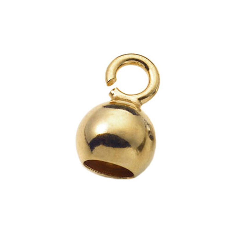 Endkapseln m. kleiner offener Öse, Gold 333 Endkapseln m. kleiner offener Öse, Gold 333
