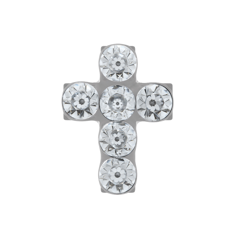 System 75 ear studs, 14 ct yellow gold white rhodium plated System 75 ear studs, 14 ct yellow gold white rhodium plated