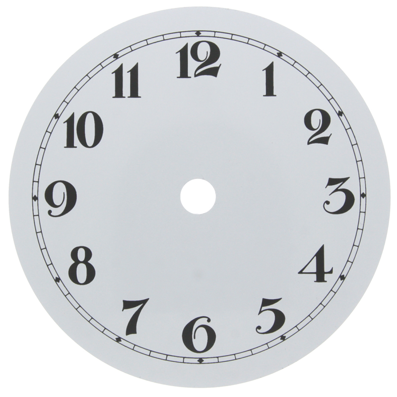 Clock dial arabic white Ø 100 mm