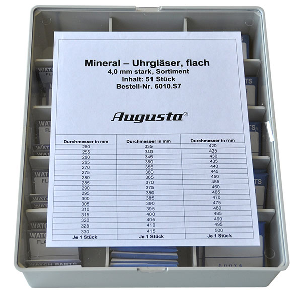 Assortimento di vetri minerali piani Assortimento di vetri minerali piani