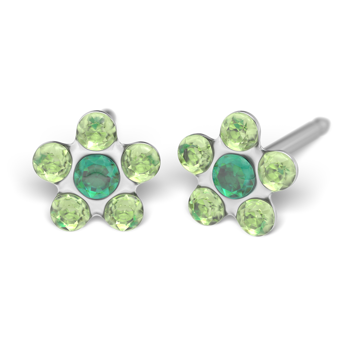 System 75 ear studs, white System 75 ear studs, white