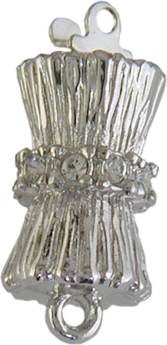 Chiusura gioiello metallo rodiato