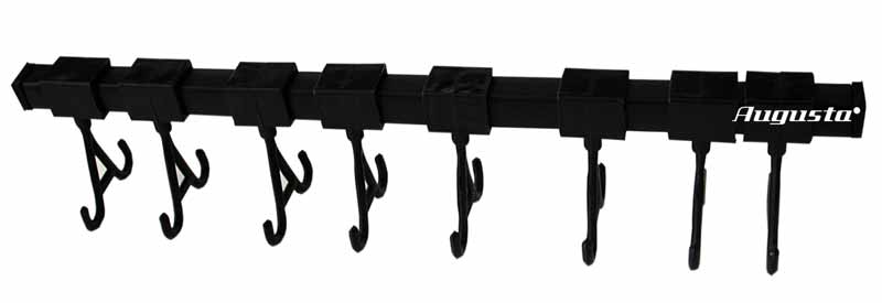 ASTA REGOLABILE PER ANELLI NERA CON 8 GANCI ASTA REGOLABILE PER ANELLI NERA CON 8 GANCI