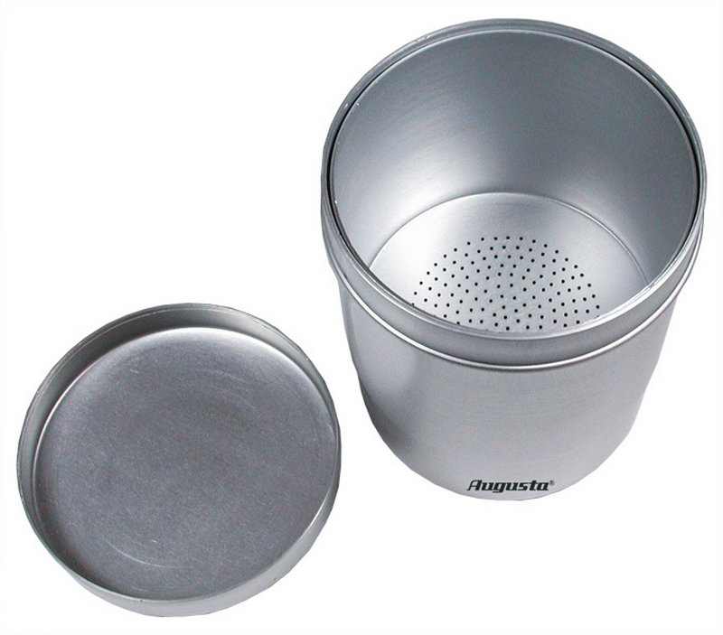 Bussolotto per limatura con filtro e coperchio, grande Bussolotto per limatura con filtro e coperchio, grande