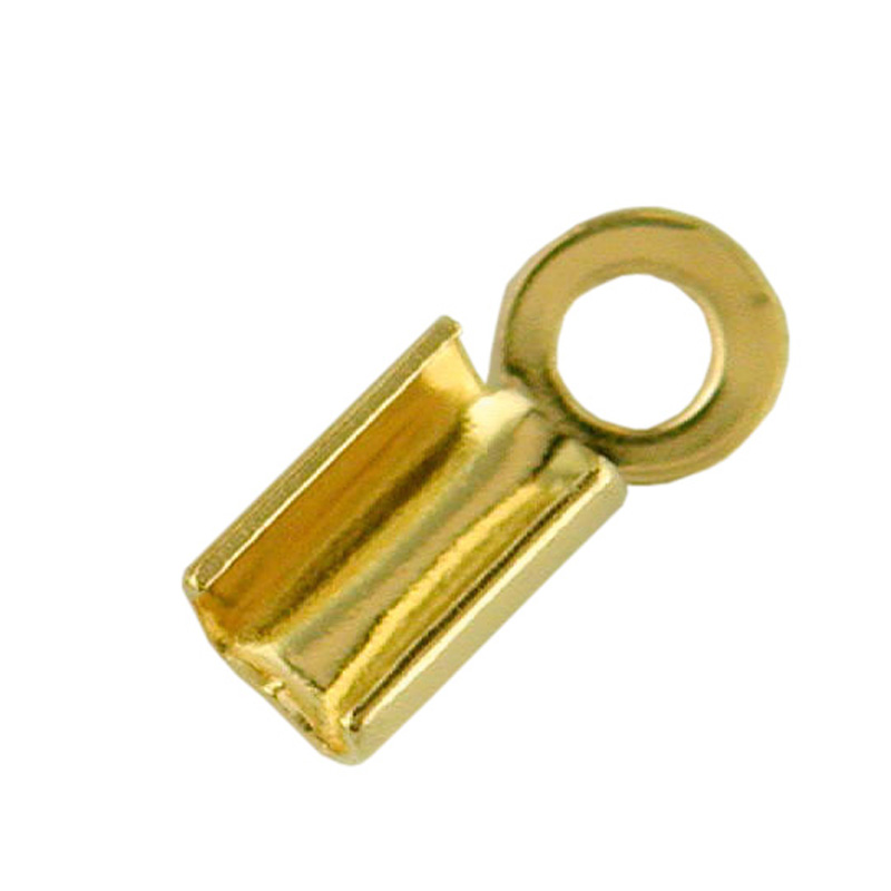 Chain ends for squeezing, gold plated, smooth Chain ends for squeezing, gold plated, smooth