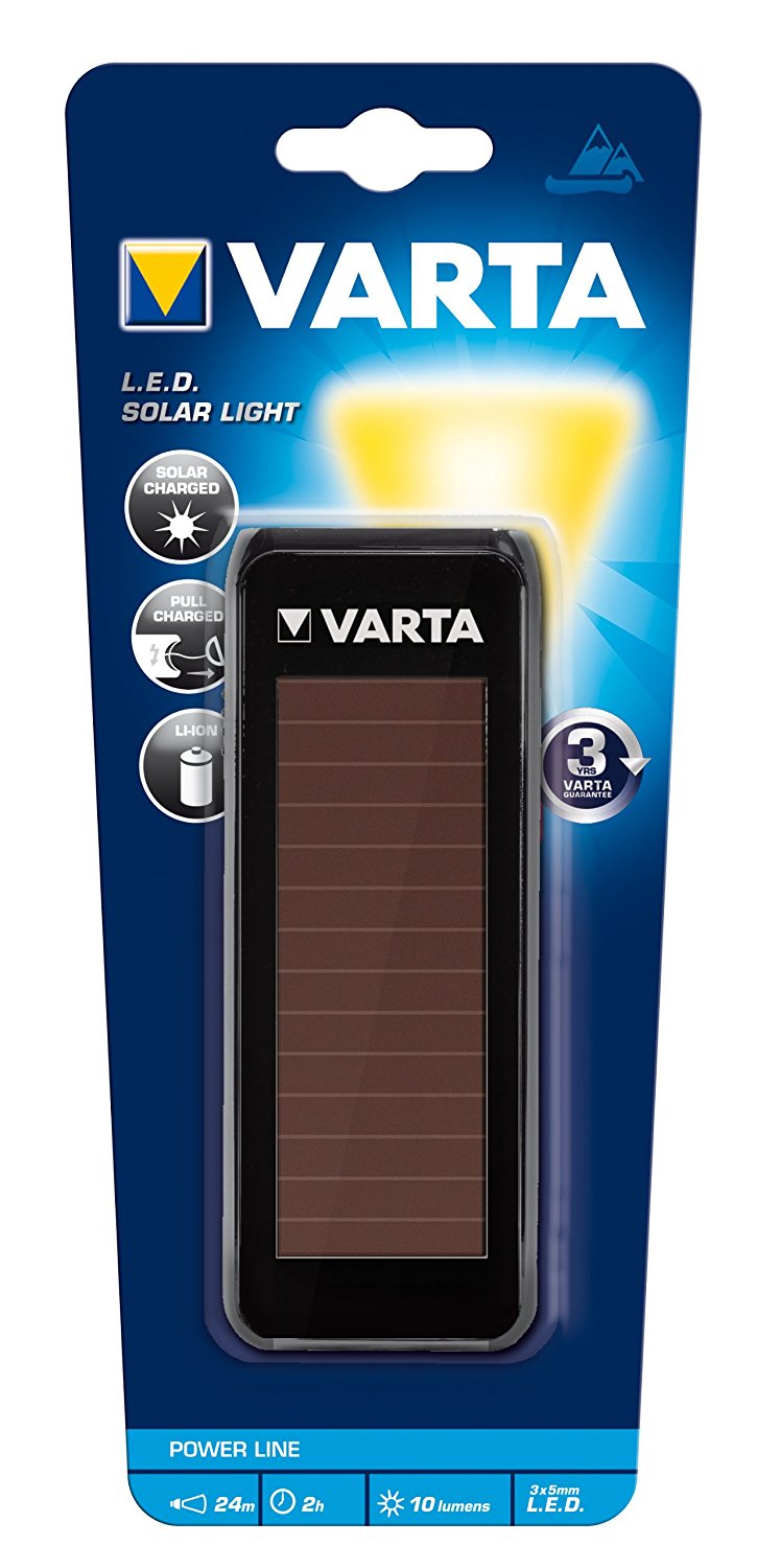 TORCIA tascabile VARTA LED SOLAR LIGHT TORCIA tascabile VARTA LED SOLAR LIGHT