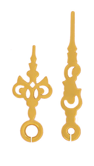 Lancette per movimenti al quarzo tondi, gialle, 34/24 mm Lancette per movimenti al quarzo tondi, gialle, 34/24 mm