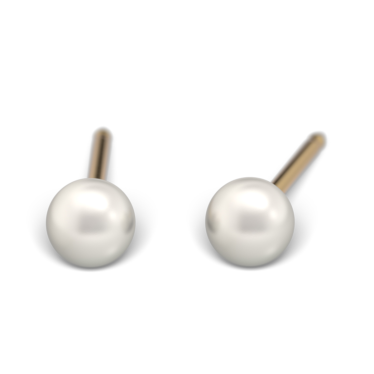 System 75 ear studs, gold plated System 75 ear studs, gold plated