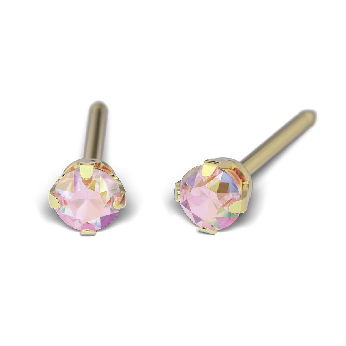 System 75 ear studs, gold plated