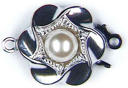 Chiusura gioiello argento rodiato