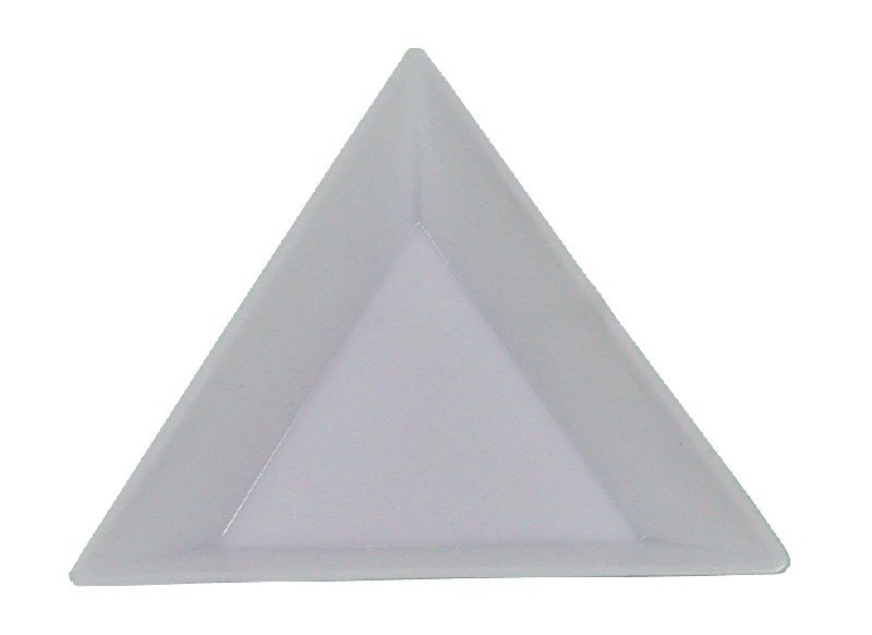 Vassoio triangolare bianco in plastica