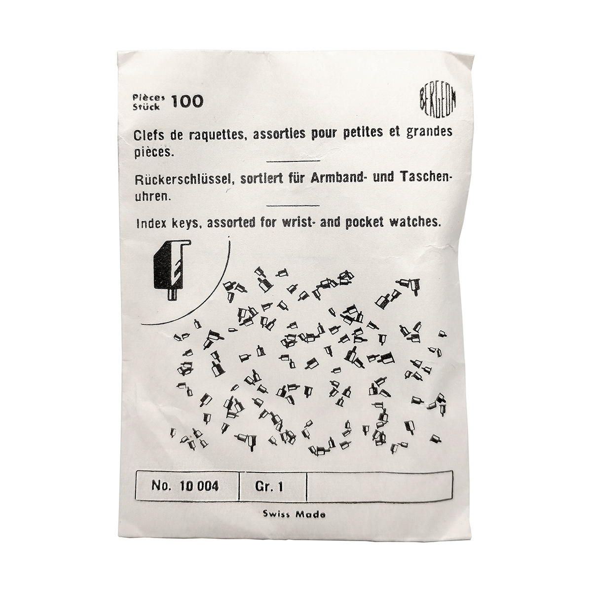 Bergeon Rückerschlüssel sortiert