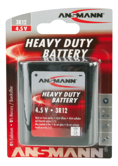 ANSMANN batteria carbonio-zinco 3R12 4,5 V, blister da 1 pezzo ANSMANN batteria carbonio-zinco 3R12 4,5 V, blister da 1 pezzo