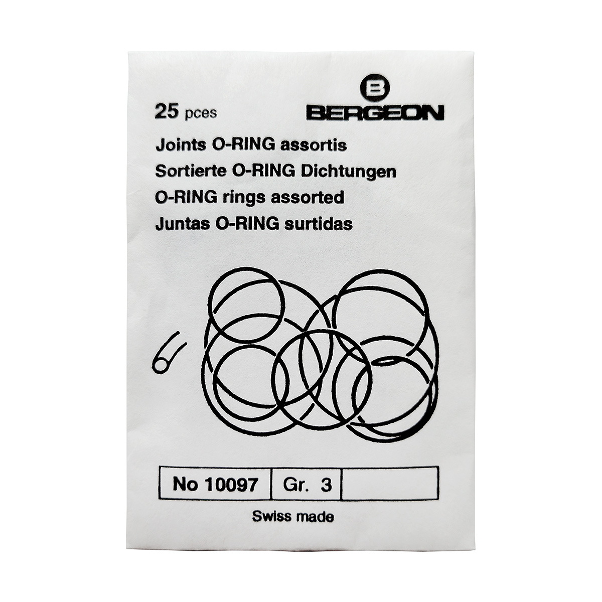 10097_BG Assortimento di o-ring Bergeon, assortite