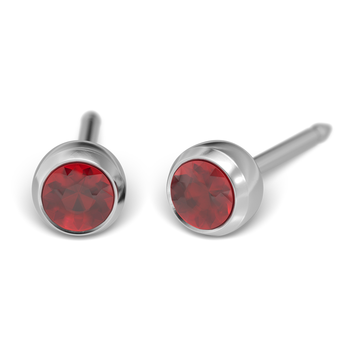 System 75 ear studs, white System 75 ear studs, white