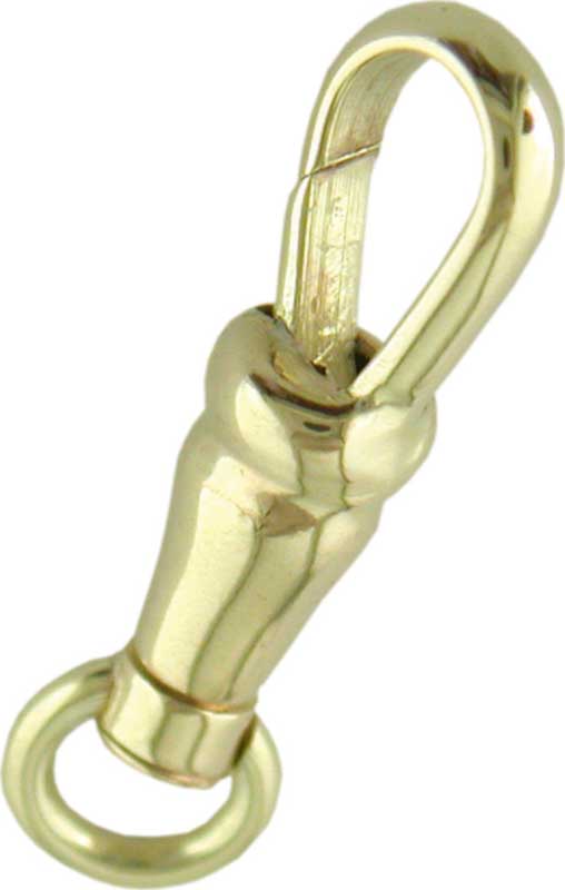 Moschettone 20 mm, oro 585