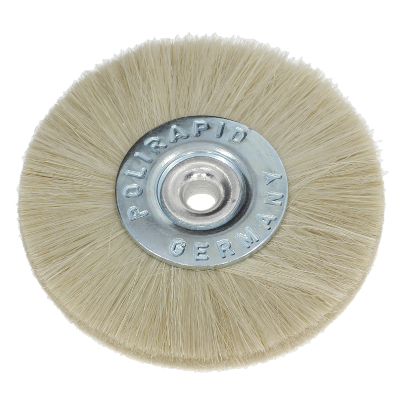 Lathe brush narrow white goat hair Ø 50 mm Lathe brush narrow white goat hair Ø 50 mm