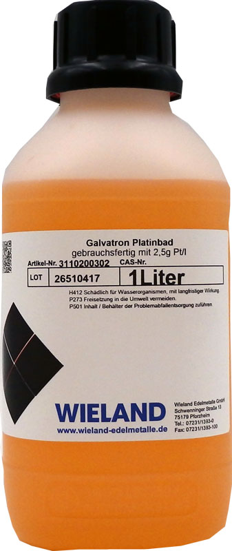 Bagno di platino GALVATRON, pronto uso, 1 l