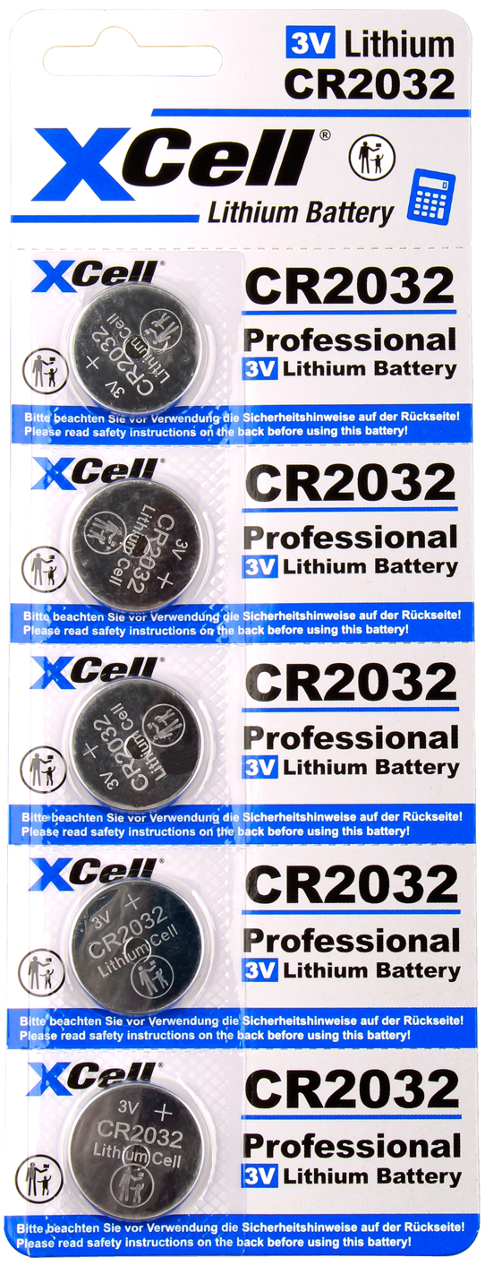 XCELL batterie al litio CR2032, blister da 5 pezzi
