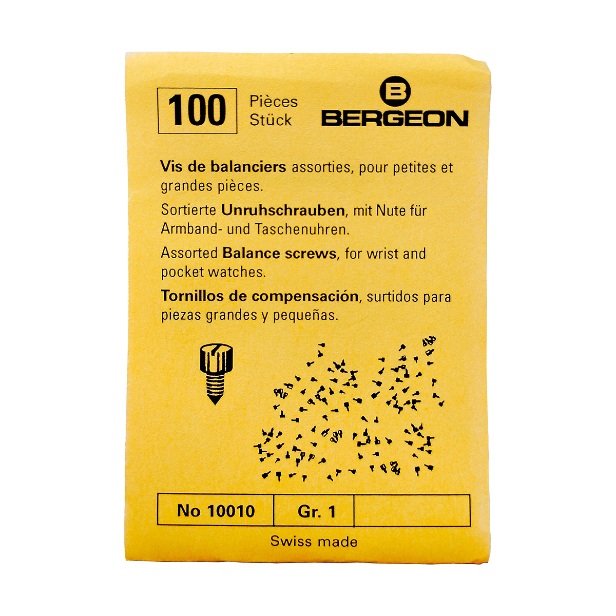 Bergeon Unruhschrauben sortiert