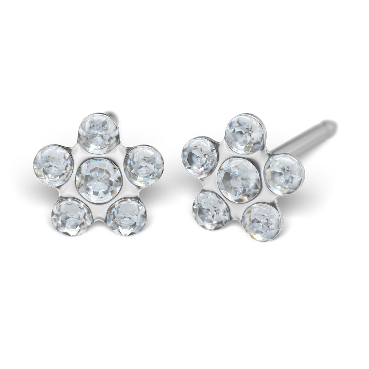 System 75 ear studs, white System 75 ear studs, white