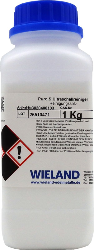 PURO S Ultrasonic Cleaner, make-up salt, 1 kg