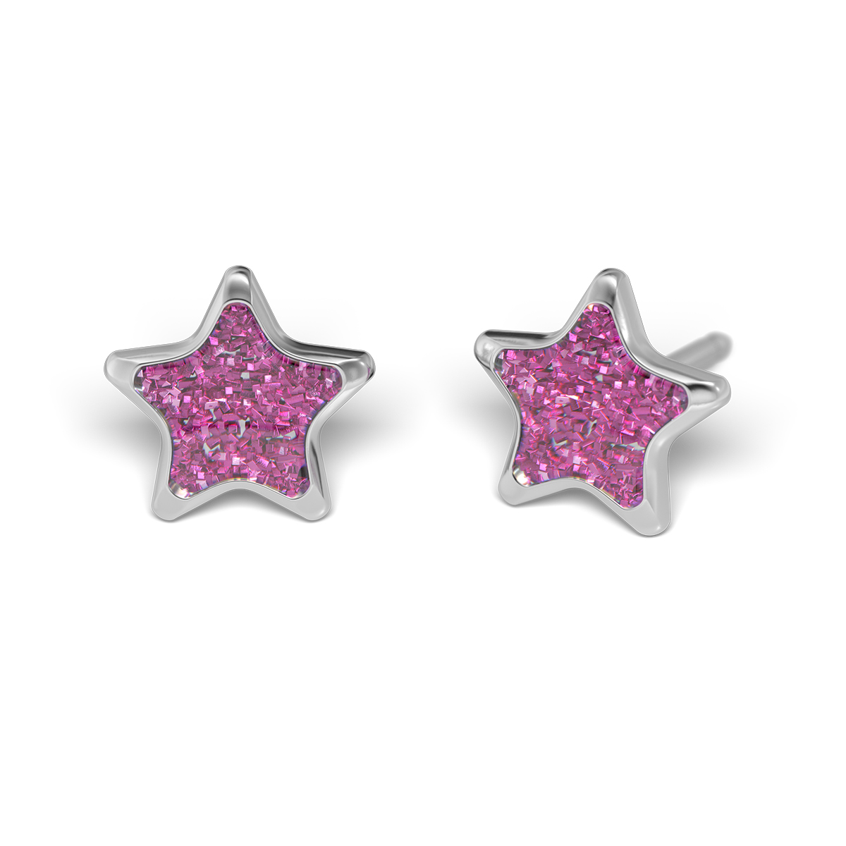 System 75 ear studs, white System 75 ear studs, white
