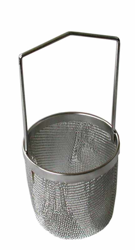 Stainless steel immersion basket round