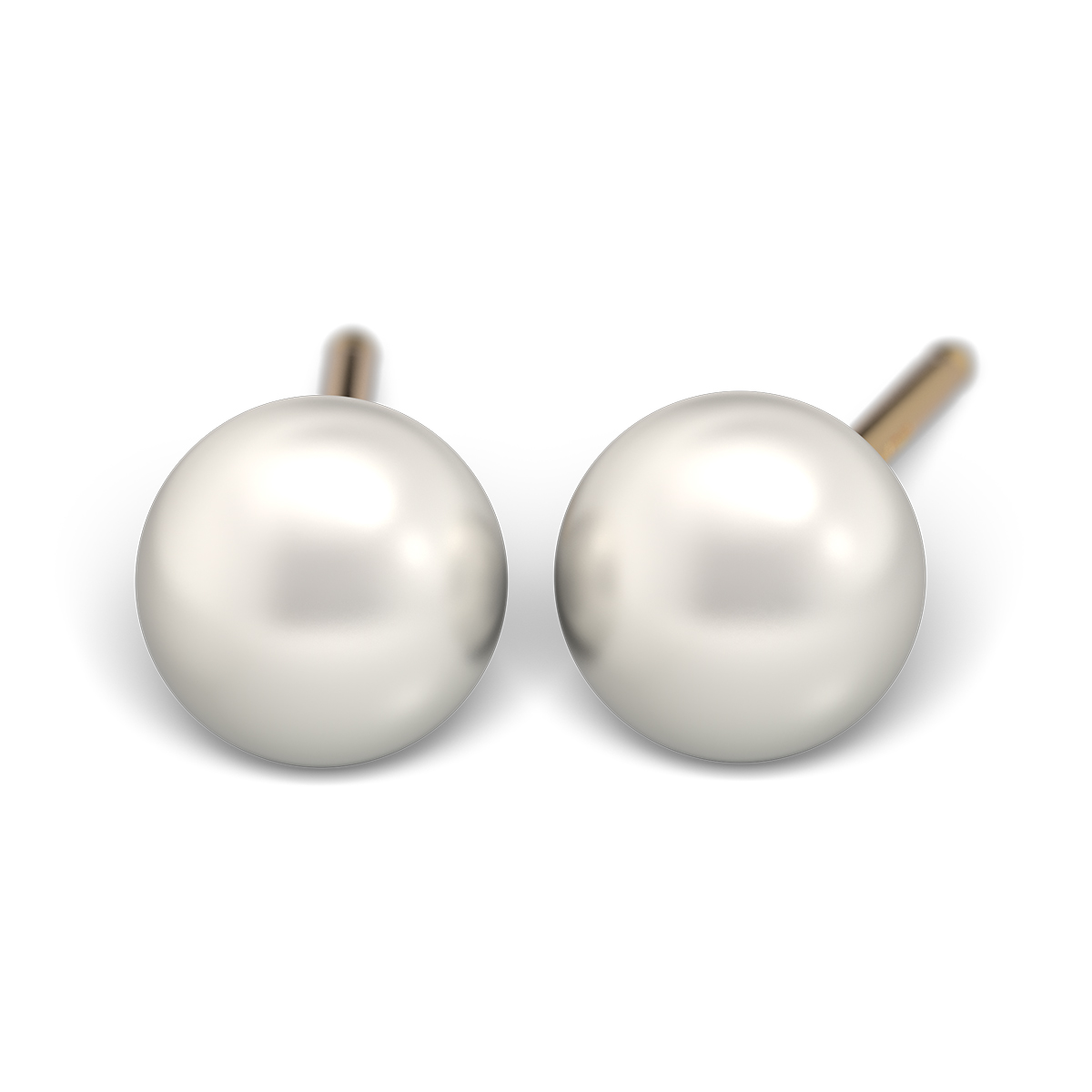 System 75 ear studs, 14 ct yellow gold System 75 ear studs, 14 ct yellow gold
