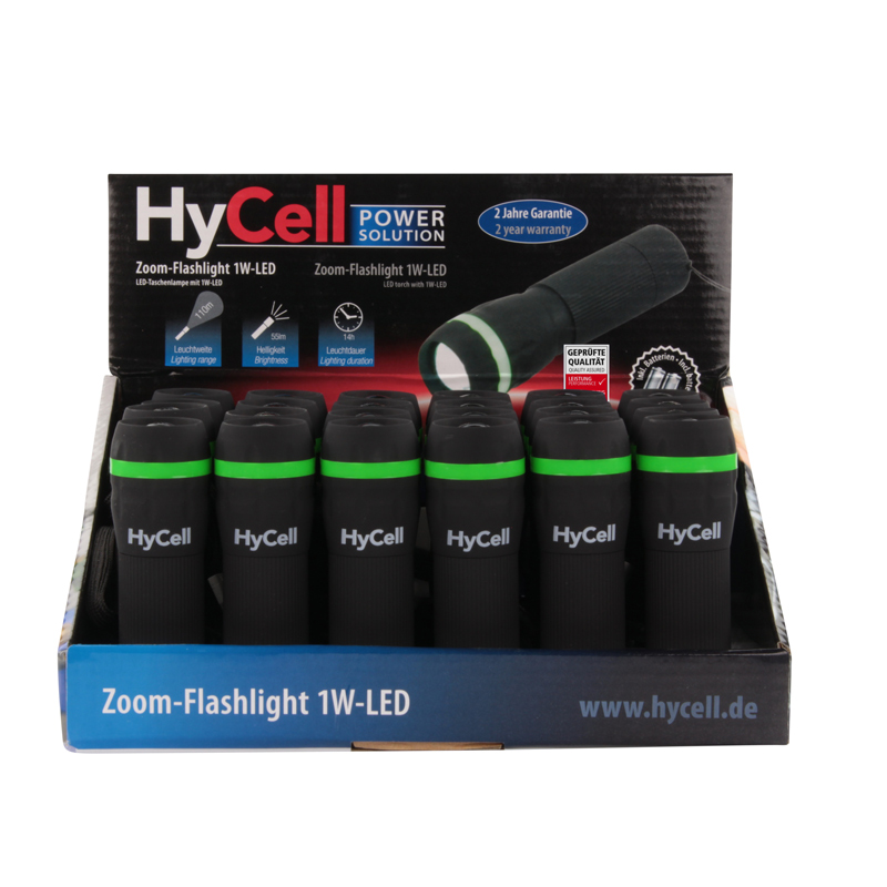445_ZO24 Hycell LED Zoom Taschenlampe