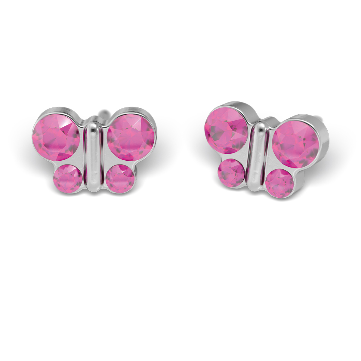 System 75 ear studs, white System 75 ear studs, white