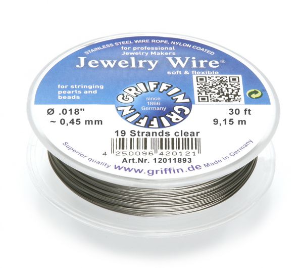 Griffin Jewelry Wire Ø 0.45 mm clear Griffin Jewelry Wire Ø 0.45 mm clear