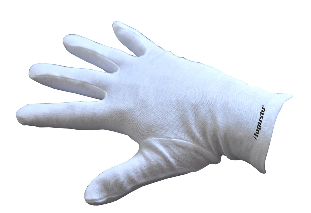 Handschuhe reinweiß aus Baumwolle