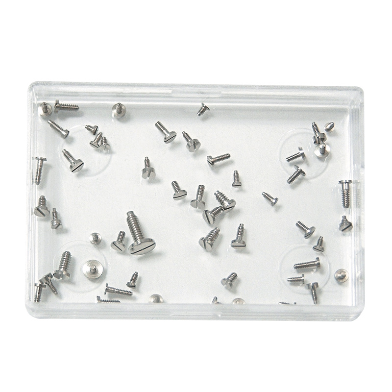 Steel screws for battery contact assortment