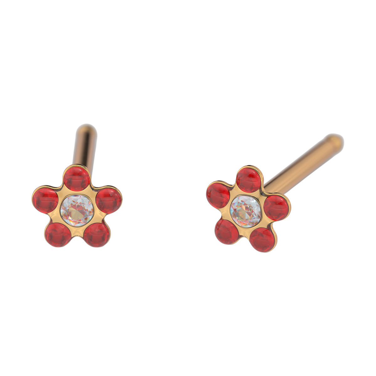 27581_6074 System 75 Kids line ear studs, gold plated