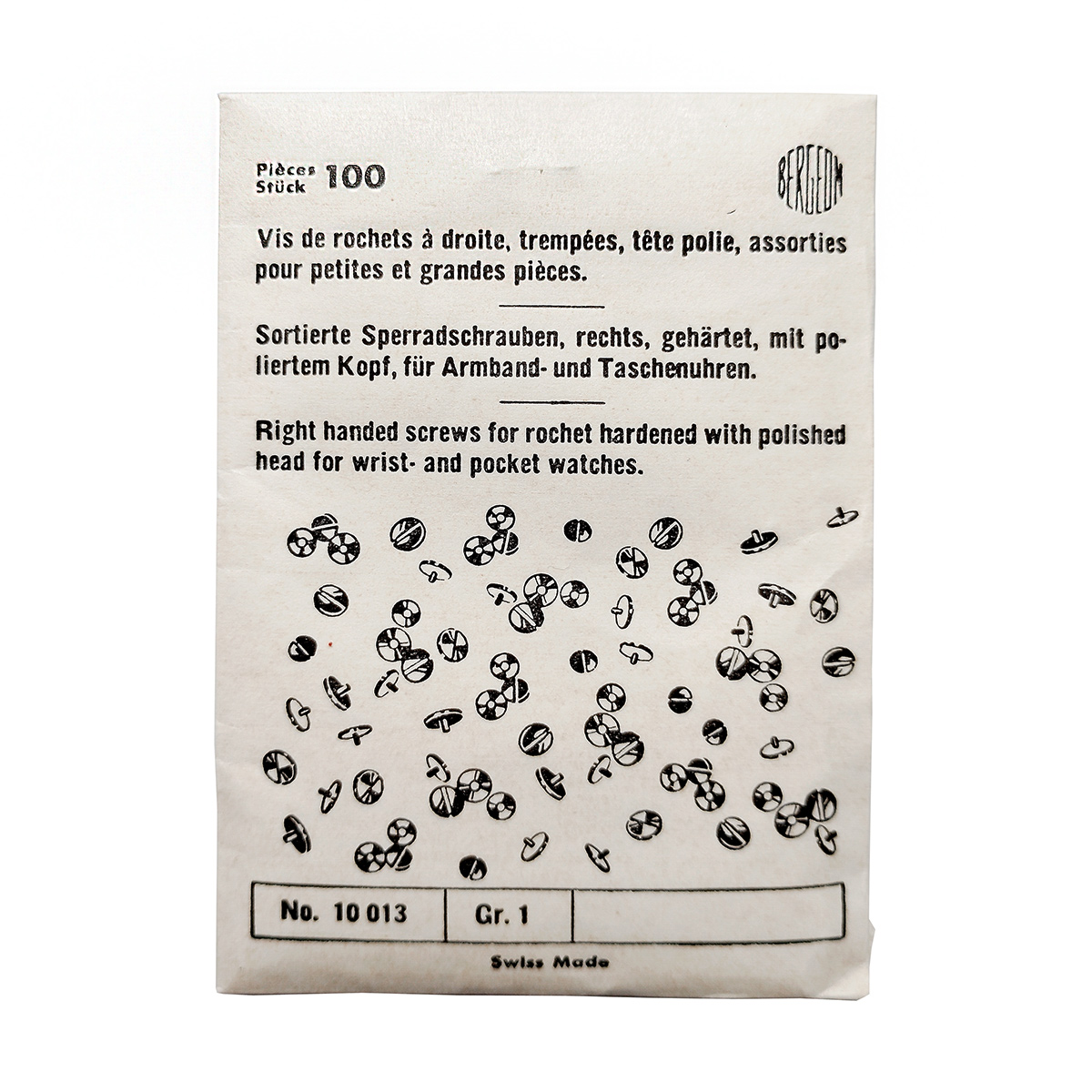 Bergeon right handed screws for rochet