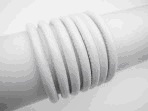 Nappaleder mit Kern, rund gesäumt, Ø 4 mm, weiß Nappaleder mit Kern, rund gesäumt, Ø 4 mm, weiß