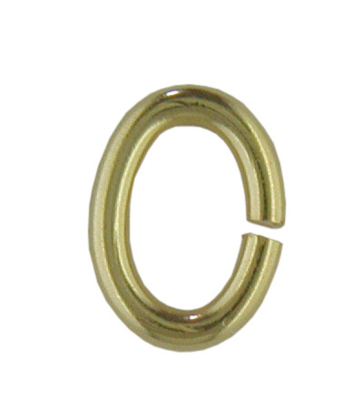 Jump rings oval silver gold plated