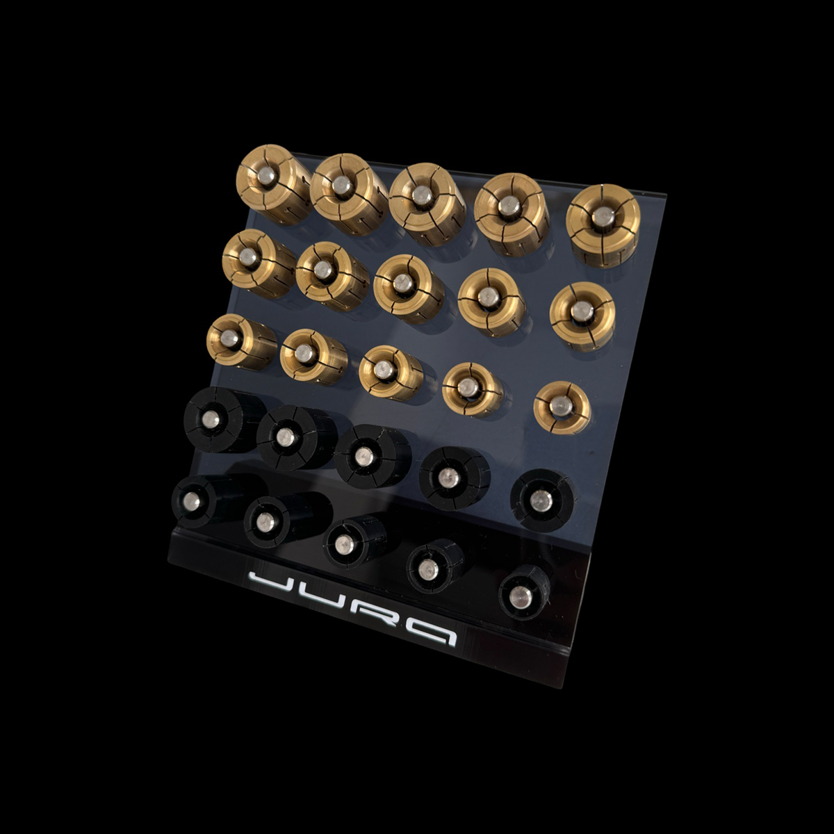 Set di pinze JURA con 10 pinze in plastica e 15 pinze in ottone  Set di pinze JURA con 10 pinze in plastica e 15 pinze in ottone