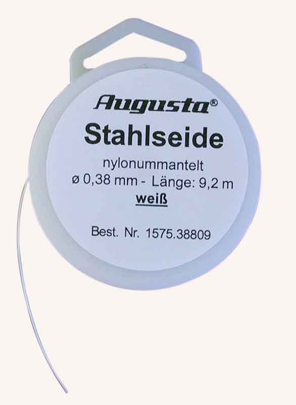 Steel wire nylon coated white 0.38 mm
